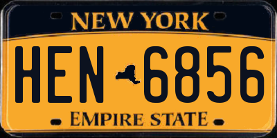 NY license plate HEN6856