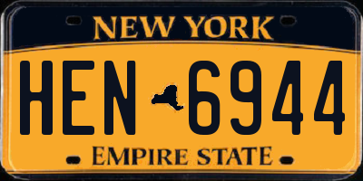 NY license plate HEN6944