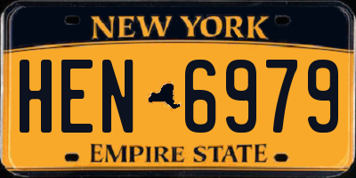 NY license plate HEN6979