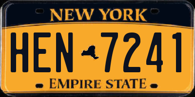 NY license plate HEN7241