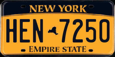 NY license plate HEN7250