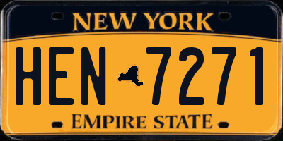 NY license plate HEN7271