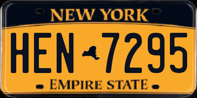 NY license plate HEN7295
