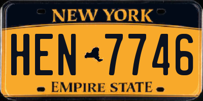 NY license plate HEN7746