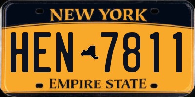 NY license plate HEN7811