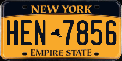 NY license plate HEN7856