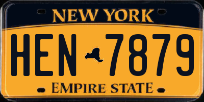 NY license plate HEN7879