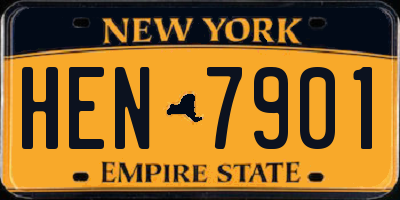 NY license plate HEN7901