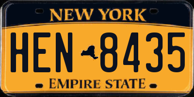 NY license plate HEN8435