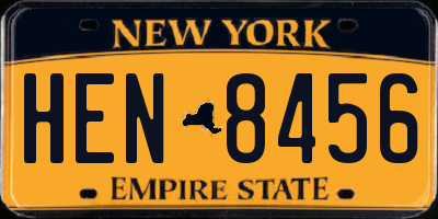 NY license plate HEN8456