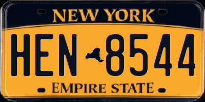 NY license plate HEN8544