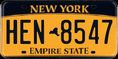 NY license plate HEN8547