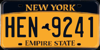 NY license plate HEN9241