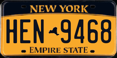 NY license plate HEN9468