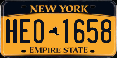 NY license plate HEO1658