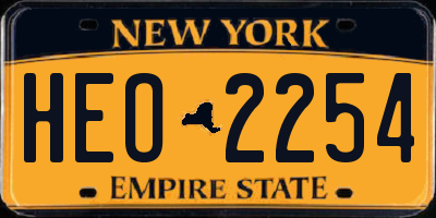 NY license plate HEO2254