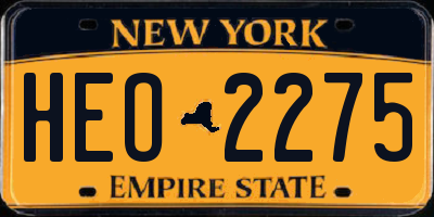 NY license plate HEO2275
