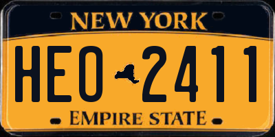 NY license plate HEO2411