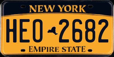 NY license plate HEO2682