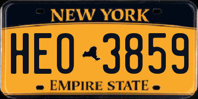 NY license plate HEO3859