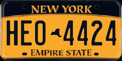 NY license plate HEO4424