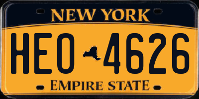 NY license plate HEO4626