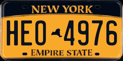 NY license plate HEO4976