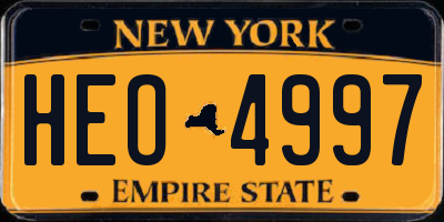 NY license plate HEO4997