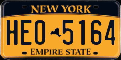 NY license plate HEO5164