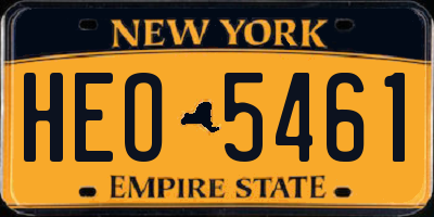 NY license plate HEO5461