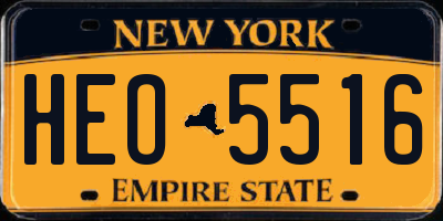 NY license plate HEO5516