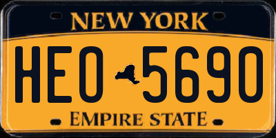 NY license plate HEO5690