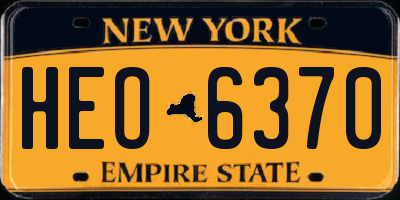 NY license plate HEO6370
