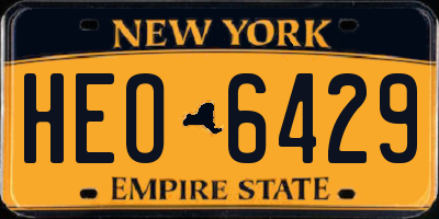NY license plate HEO6429