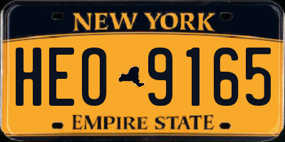 NY license plate HEO9165