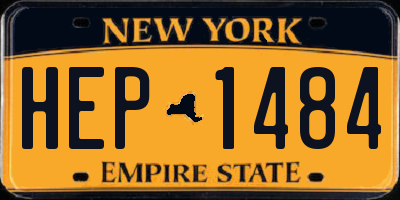 NY license plate HEP1484