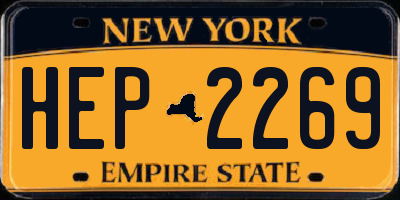 NY license plate HEP2269