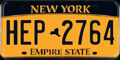 NY license plate HEP2764