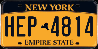 NY license plate HEP4814