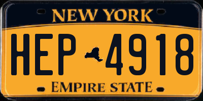 NY license plate HEP4918