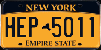 NY license plate HEP5011