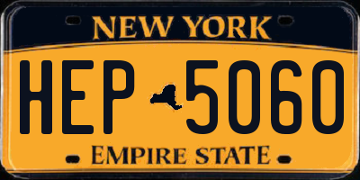 NY license plate HEP5060