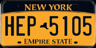 NY license plate HEP5105