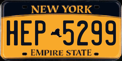 NY license plate HEP5299