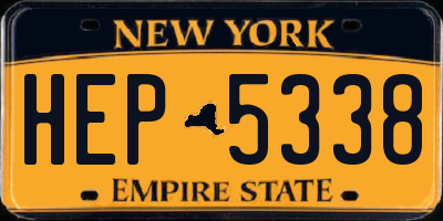 NY license plate HEP5338