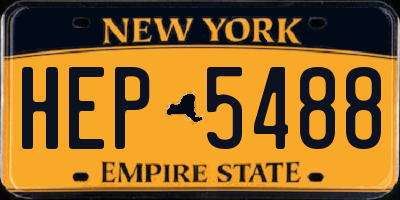 NY license plate HEP5488