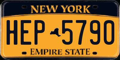 NY license plate HEP5790