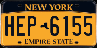 NY license plate HEP6155