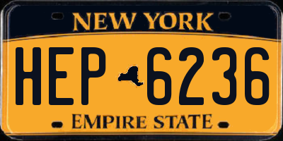 NY license plate HEP6236