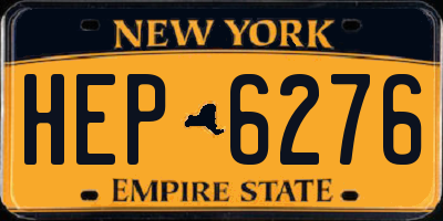 NY license plate HEP6276